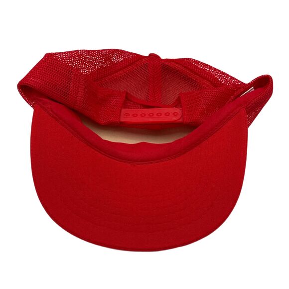 Vintage Tillamook Cheese Sailboat Trucker Hat Red Ama Pro Adjustable Snapback - Picture 4 of 4